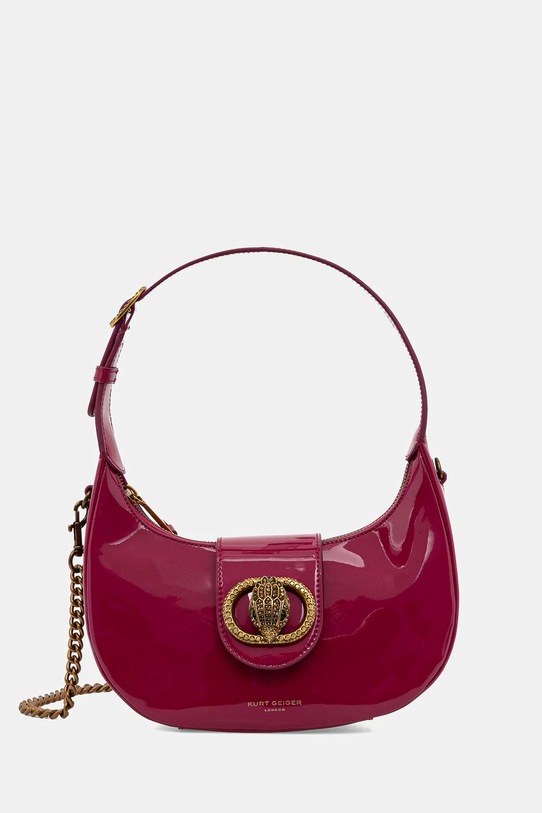 Kurt Geiger London torebka skórzana CHELSEA aplikacja różowy 3601152309