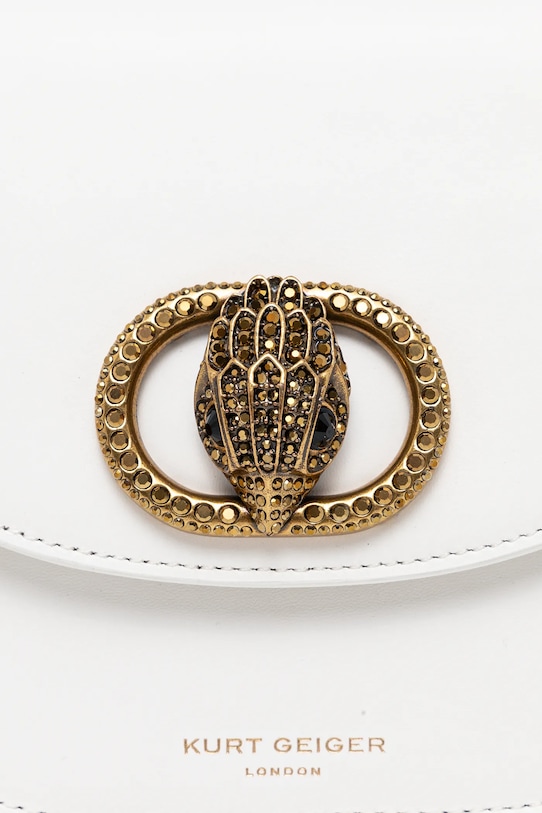 Usnjena torbica Kurt Geiger London CHELSEA 3598310109 bela