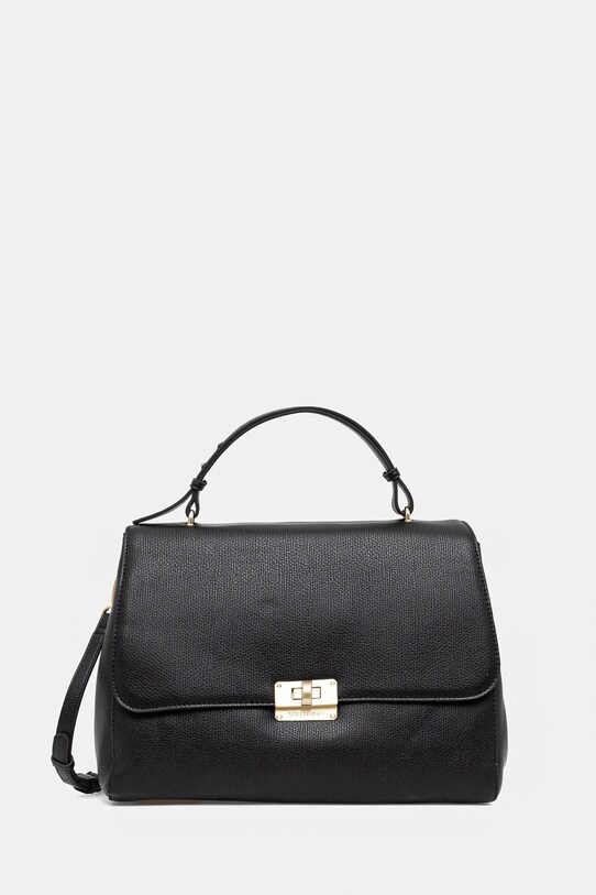 Τσάντα Valentino Bags λείο δέρμα μαύρο VBS5P701