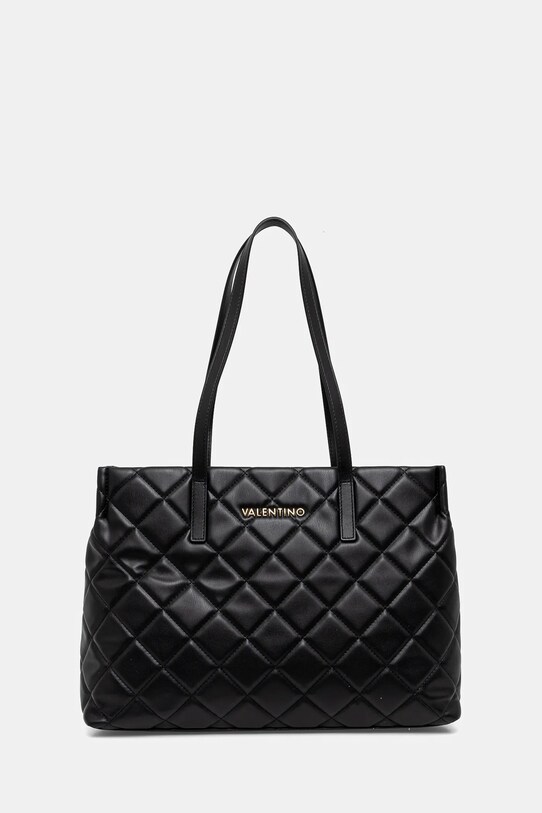 Torbica Valentino Bags Imitacija zrnatega usnja črna VBS3KK10