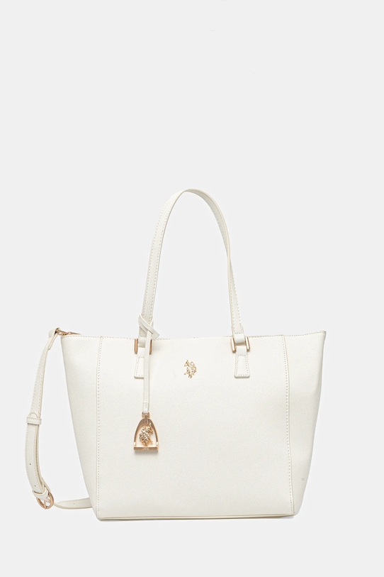 Torbica U.S. Polo Assn. Jones Imitacija zrnatega usnja bela BEUJE8657WVP