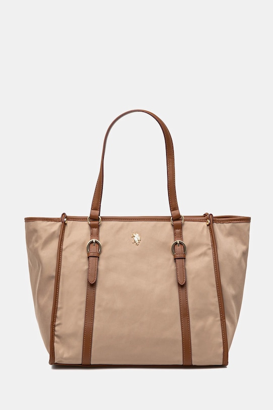 U.S. Polo Assn. torebka Houston mieści A4 beżowy BEUHU6386WZC