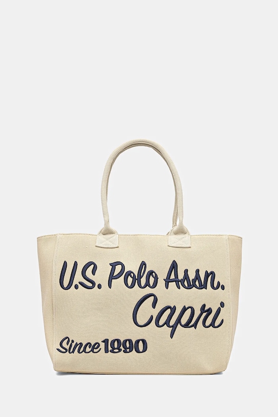 U.S. Polo Assn. geantă de bumbac Pool incape in A4 bej BEU2P8697WCO