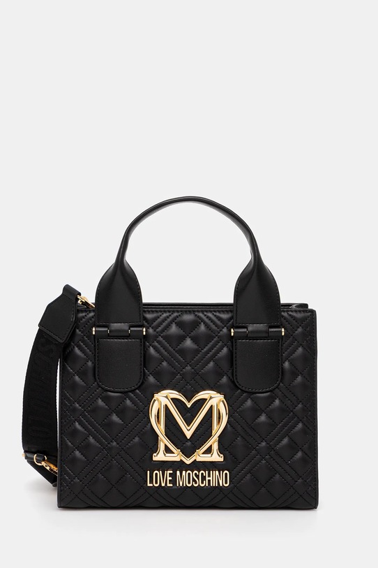 Torba Love Moschino imitacija zrnate kože crna JC4303PP0MK1200A