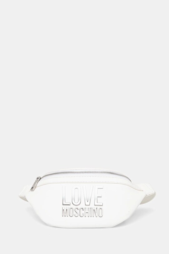 Torba oko struka Love Moschino imitacija zrnate kože bijela JC4259PP0MKD0100