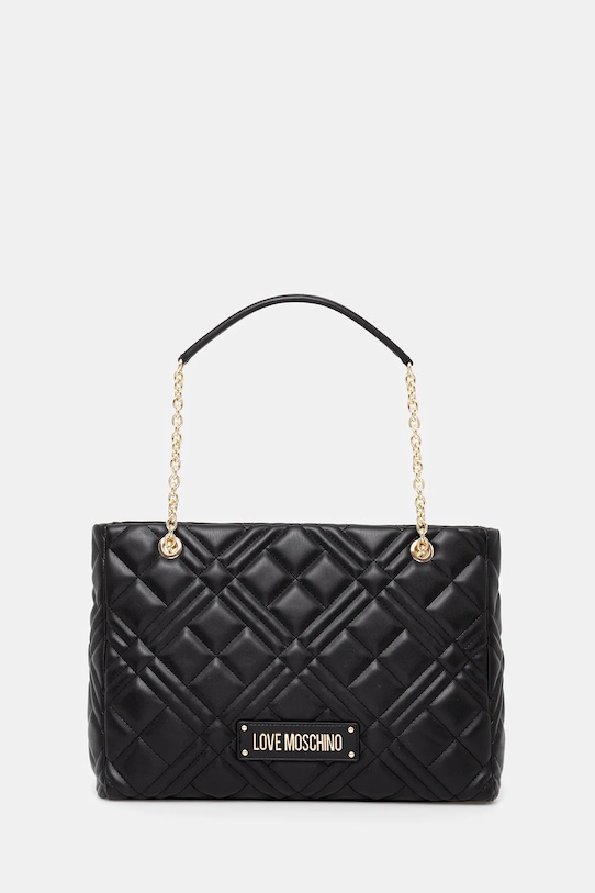 Torba Love Moschino imitacija zrnate kože crna JC4145PP0MLA0000