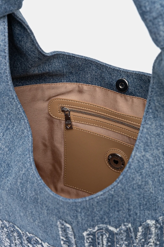 Love Moschino torebka jeansowa JC4243PP0MKM0750 niebieski