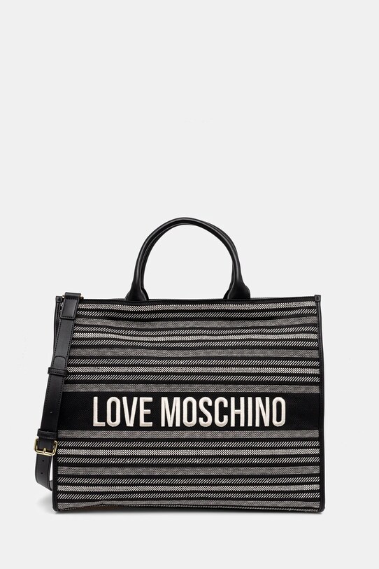Love Moschino geantă cu modele negru JC4239PP0MKO100A