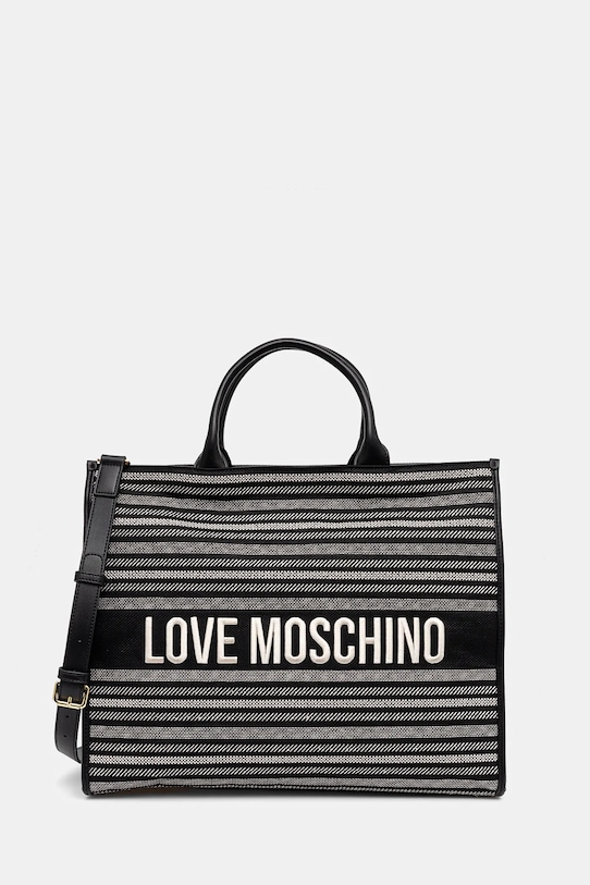 Love Moschino torebka mieści A4 czarny JC4239PP0MKO100A