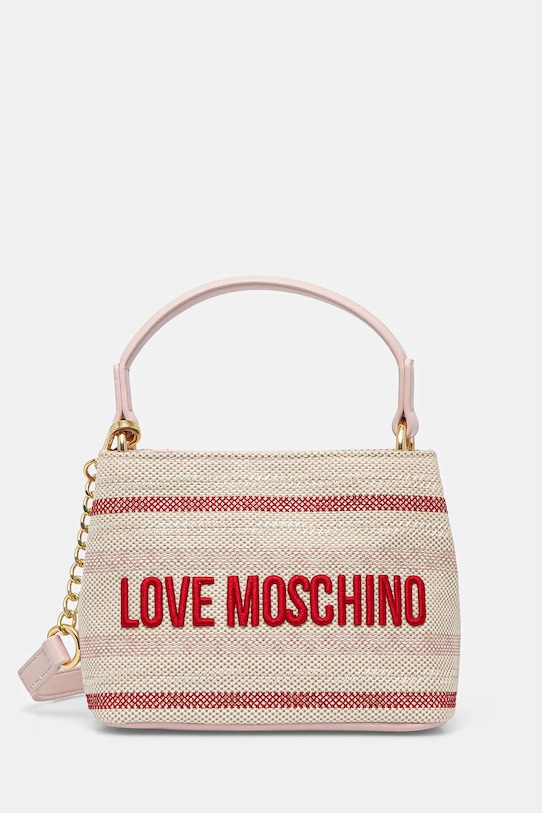 Love Moschino torebka nie mieści A4 beżowy JC4240PP0MKO110A