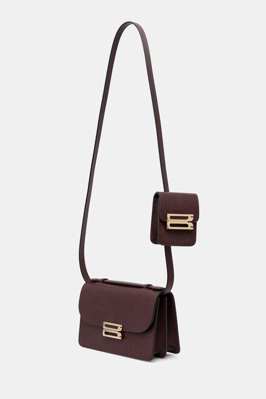 Victoria Beckham torebka skórzana B225AAC006523A bordowy SS25