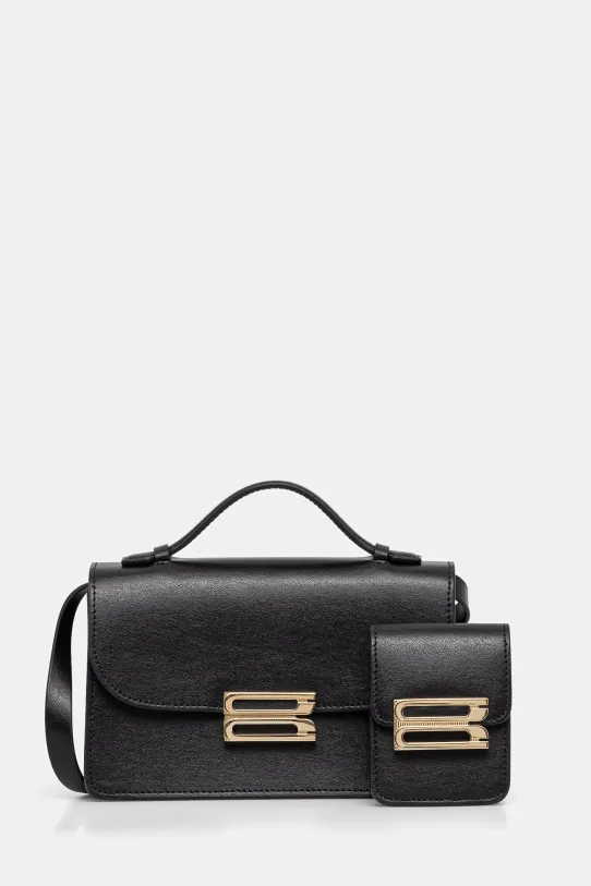 Victoria Beckham poseta de piele uni negru B225AAC006524A