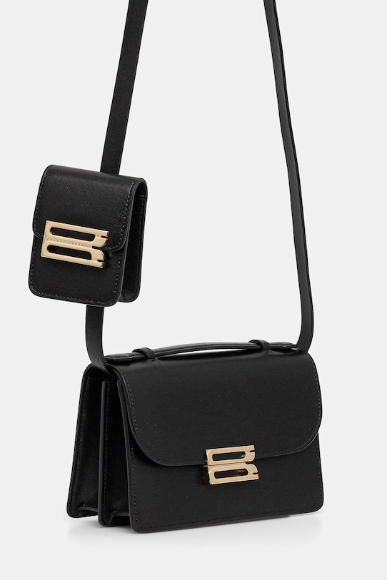 Kožená kabelka Victoria Beckham B225AAC006524A černá SS25
