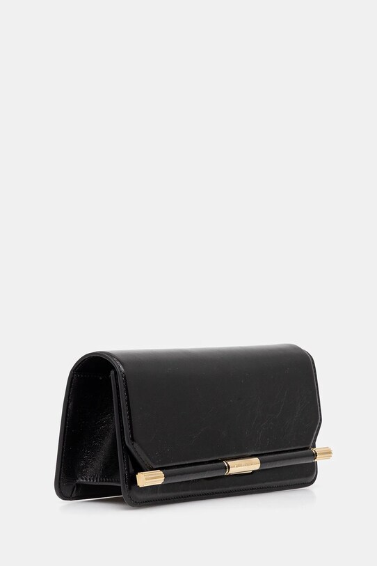 Victoria Beckham kopertówka skórzana B225AAC006555A czarny SS25