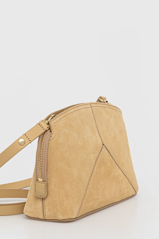 Victoria Beckham torebka zamszowa B225AAC006556A beżowy SS25