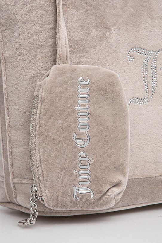 Βελούδινη τσάντα Juicy Couture Kimberly μπεζ BEJQL8761WPO