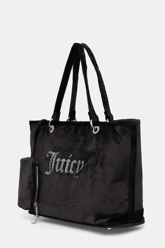 Juicy Couture geantă de mână din catifea Kimberly BEJQL8761WPO negru SS25