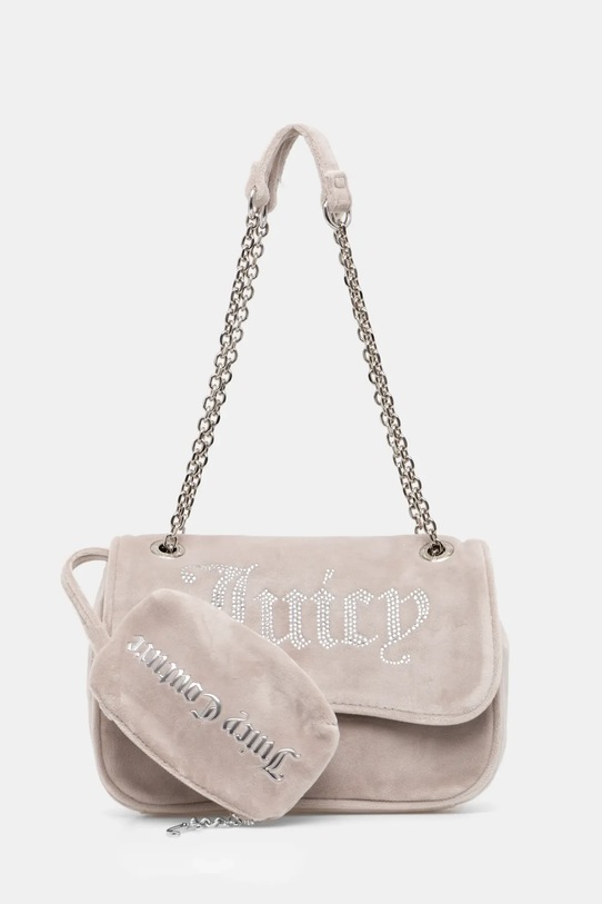 Βελούδινη τσάντα Juicy Couture Kimberly υφασμάτινο μπεζ BEJQL8762WPO
