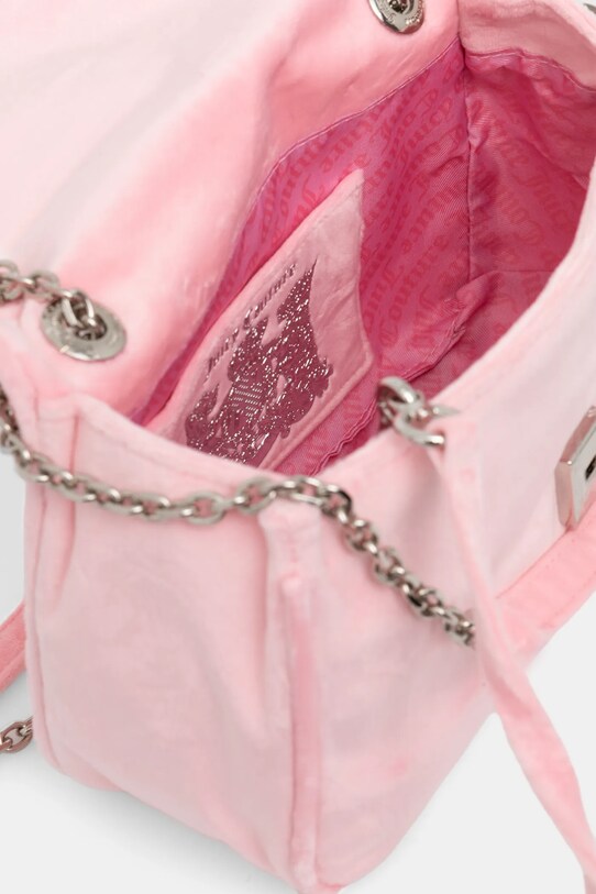 Juicy Couture geantă de mână din catifea Kimberly roz BEJQL8762WPO