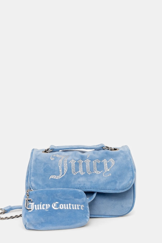 Torba od velura Juicy Couture Kimberly premalo za format A4 plava BEJQL8762WPO