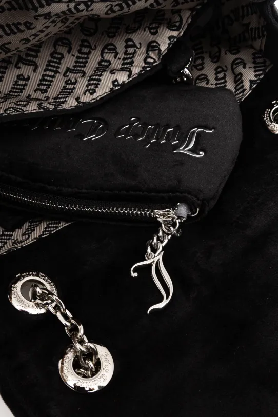 Juicy Couture geantă de mână din catifea Kimberly BEJQL8762WPO negru