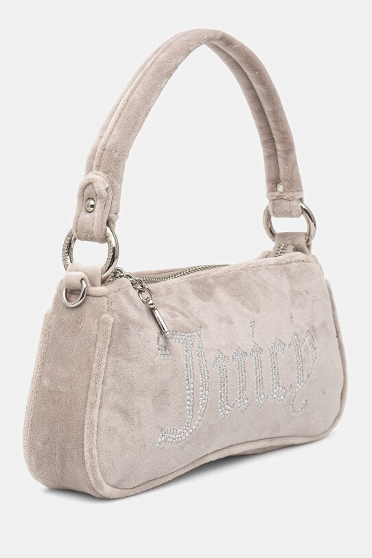 Velur torbica Juicy Couture Kimberly BEJQL8767WPO bež SS25