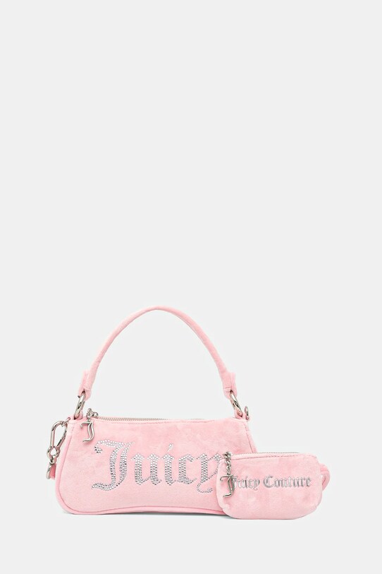 Velurová kabelka Juicy Couture Kimberly nášivka růžová BEJQL8767WPO
