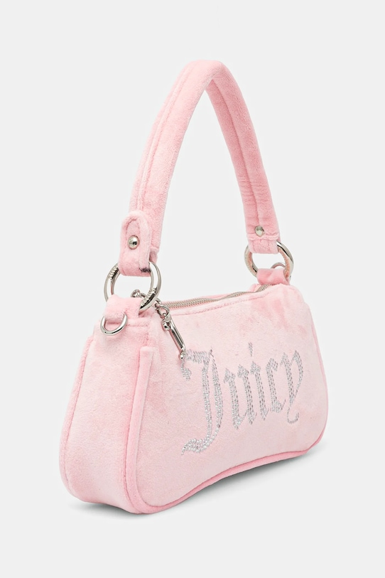 Juicy Couture geantă de mână din catifea Kimberly BEJQL8767WPO roz SS25