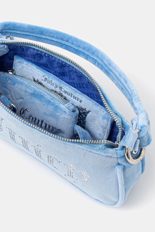 Juicy Couture geantă de mână din catifea Kimberly BEJQL8767WPO albastru SS25