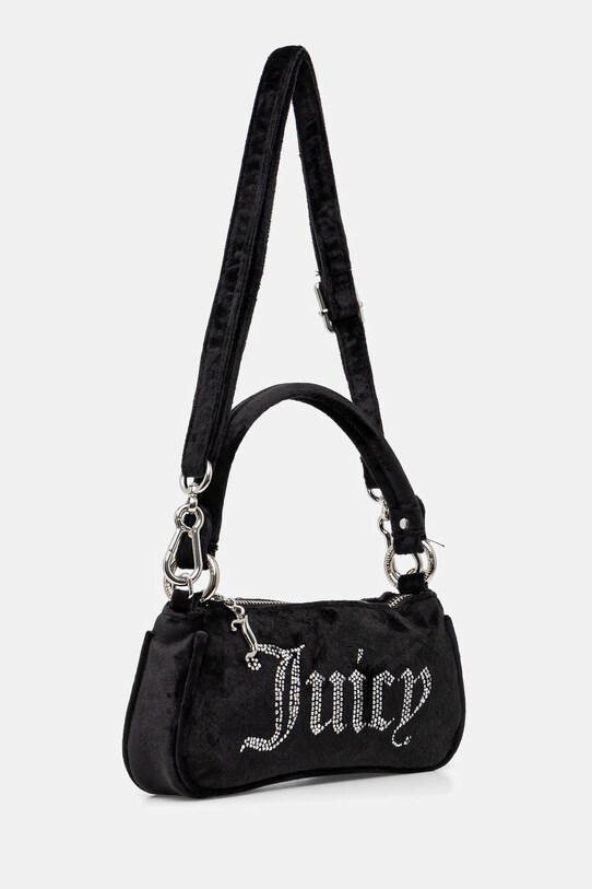 Juicy Couture geantă de mână din catifea Kimberly BEJQL8767WPO negru SS25