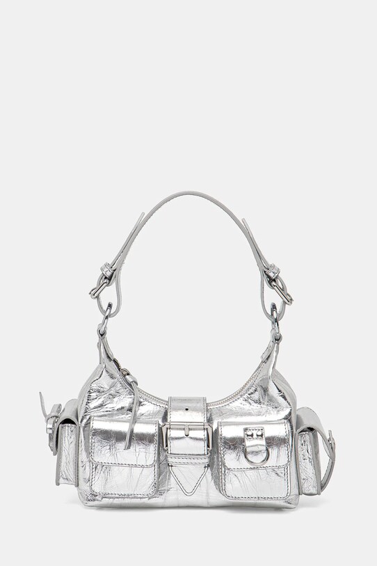 The Kooples torebka skóra licowa srebrny AFSAMELIAS09