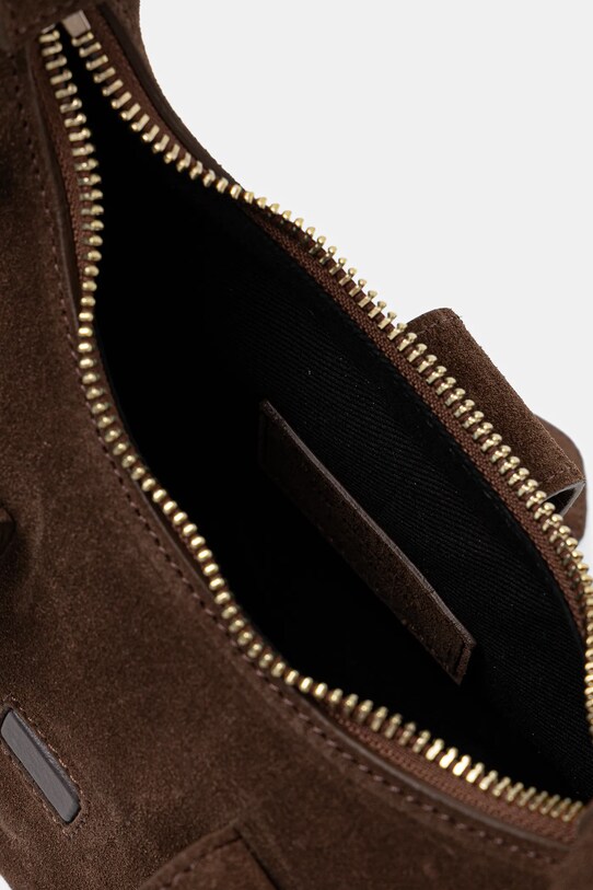 Semišová kabelka The Kooples AFSAMELIAS22 hnědá