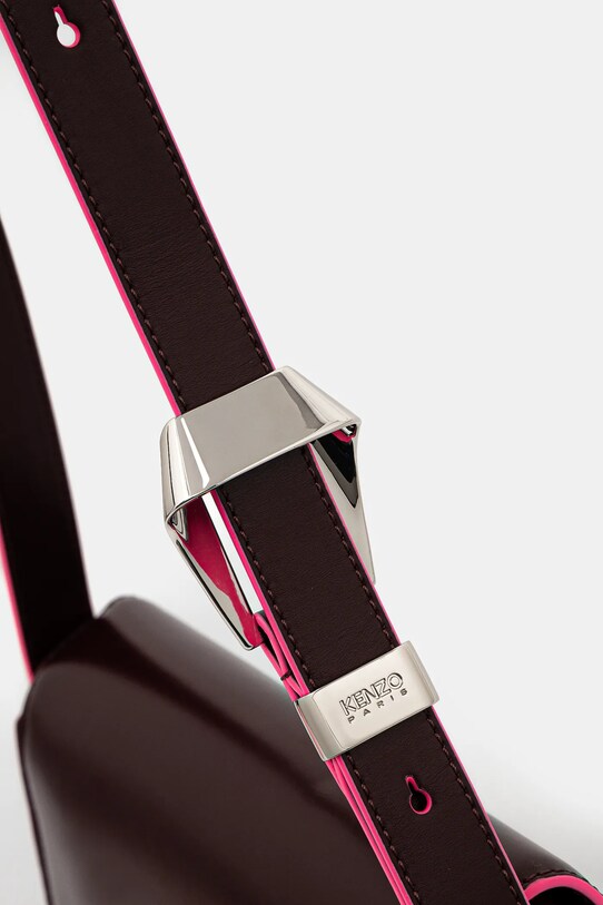 Kožená kabelka Kenzo FF52SA318L3B.24 burgundské