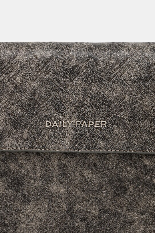 Kožna torba Daily Paper Meru Vintage Leather Bag siva 2511061