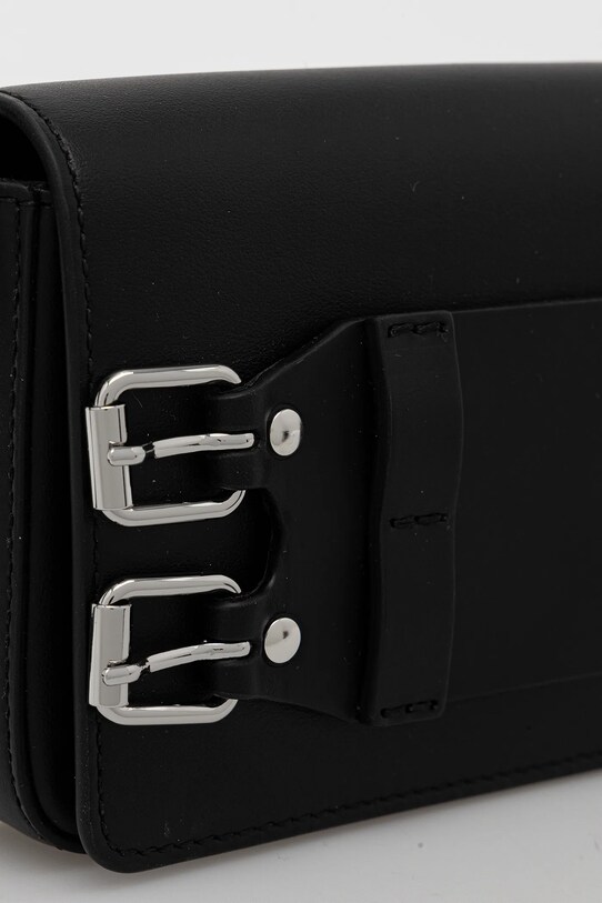Шкіряна сумка MM6 Maison Margiela чорний SB6WG0018.P8327.HA751