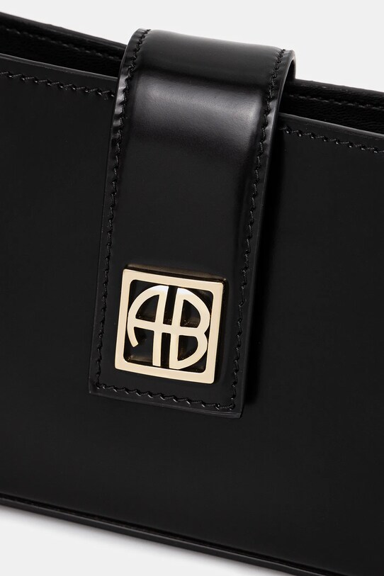 Kožená kabelka Anine Bing Lou Shoulder Bag čierna A.13.11445