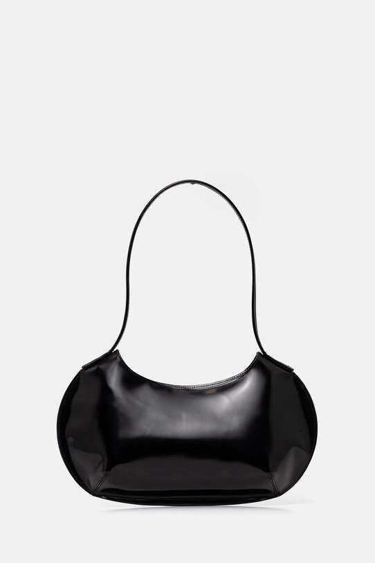 By Far poșetă de piele uni negru MWBSB056CL017BK001PL