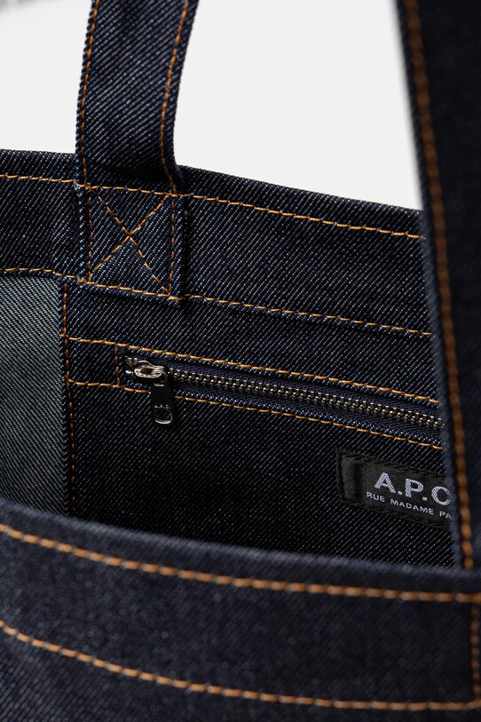 Kabelka A.P.C. Tote Axel E W CODDP.M61917 námořnická modř