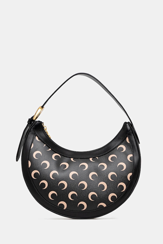 Kožená kabelka Marine Serre Moon Canvas Eclips vzorovaný čierna WBA020A.RWOV0030
