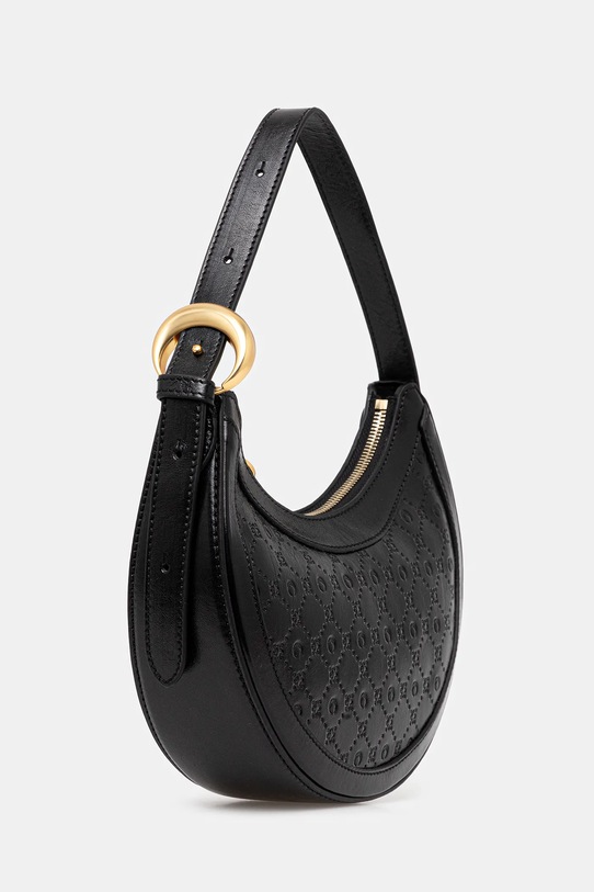 Kožená kabelka Marine Serre Moonogram Embossed Leather Eclips Mini WBA002A.CLEA0051 černá SS25