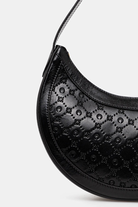 Doplňky Kožená kabelka Marine Serre Moonogram Embossed Leather Eclips Mini WBA002A.CLEA0051 černá