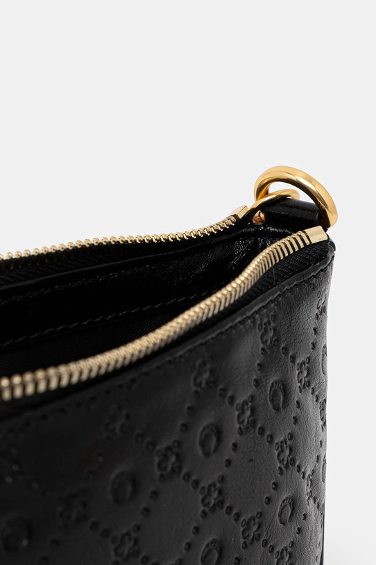 Marine Serre borsa a mano in pelle Moonogram Embossed Leather Core WBA018A.CLEA0051 nero