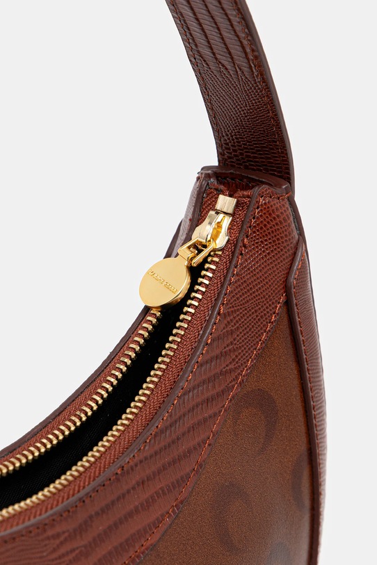 Marine Serre borsa a mano in pelle Moon Airbrushed Leather Eclips WBA020A.CLEA0053 marrone