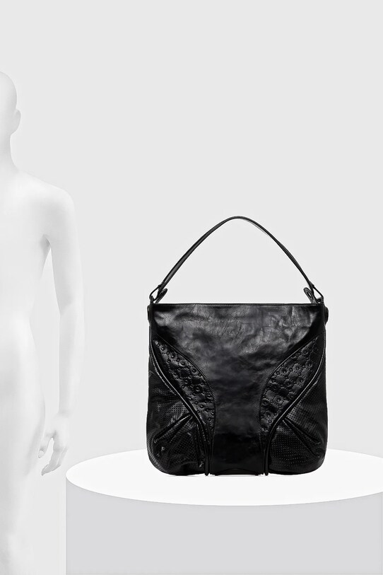 Marine Serre poșetă de piele Moonogram Embossed Leather Futura Tote UBA005A.CLEA0051