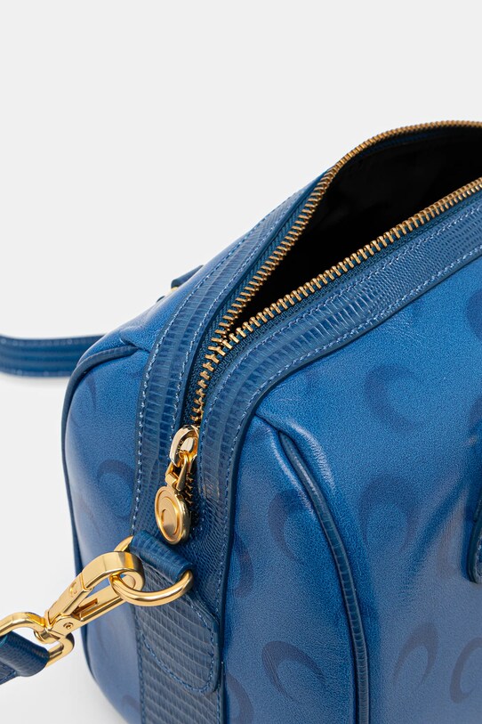 Marine Serre poșetă de piele Moon Airbrushed Leather Strike WBA019A.CLEA0053 albastru