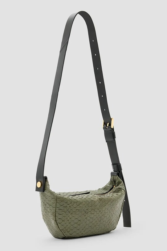 Akcesoria AllSaints torebka skórzana MADEA SNAKE W092XC zielony