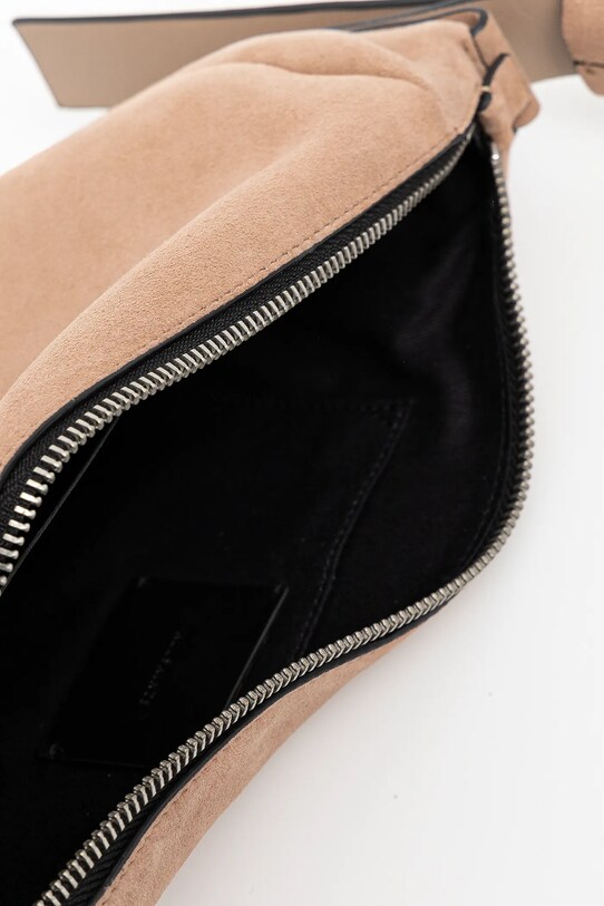 AllSaints torebka zamszowa MADEA SUEDE W096XC beżowy