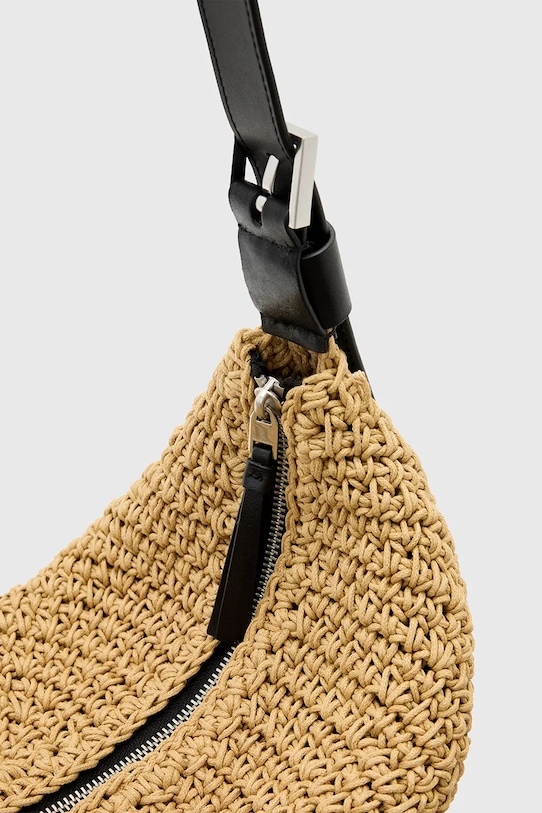 AllSaints poseta HALF MOON bej W118XC