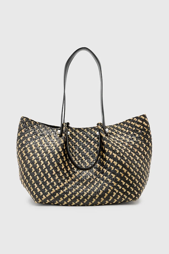 AllSaints geantă ALLINGTON STRAW nu incape in A4 negru W120XC