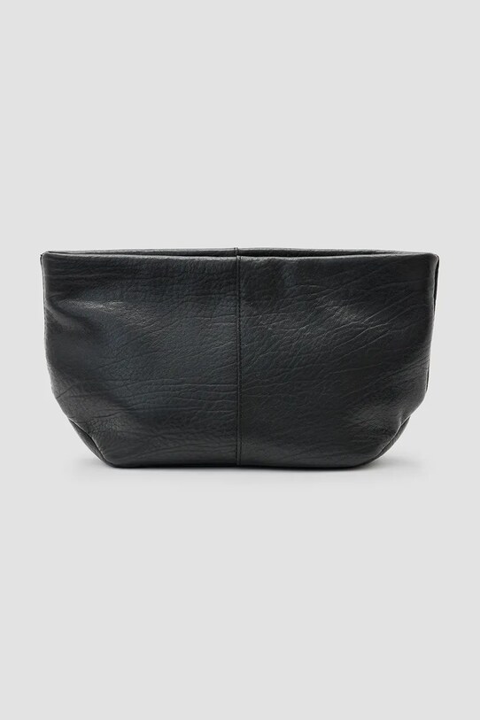 AllSaints borsetă de piele HEX GRAIN uni negru W127XC